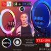 TRL-19H 60W BI+RGB LED RINGLGIHT WITH REMOTE AND MIRROR for YouTube | Photo-Shoot | Video Shoot | Live Stream | Reels | Makeup & Vlogging