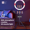 TRL-19H 60W BI+RGB LED RINGLGIHT WITH REMOTE AND MIRROR for YouTube | Photo-Shoot | Video Shoot | Live Stream | Reels | Makeup & Vlogging - Image 5