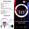 TRL-19H 60W BI+RGB LED RINGLGIHT WITH REMOTE AND MIRROR for YouTube | Photo-Shoot | Video Shoot | Live Stream | Reels | Makeup & Vlogging - Image 6