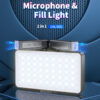 VL-V02 RGB FILL LIGHT WITH MIC FOR VIDEO SHOOT AND PODCAST - Image 3