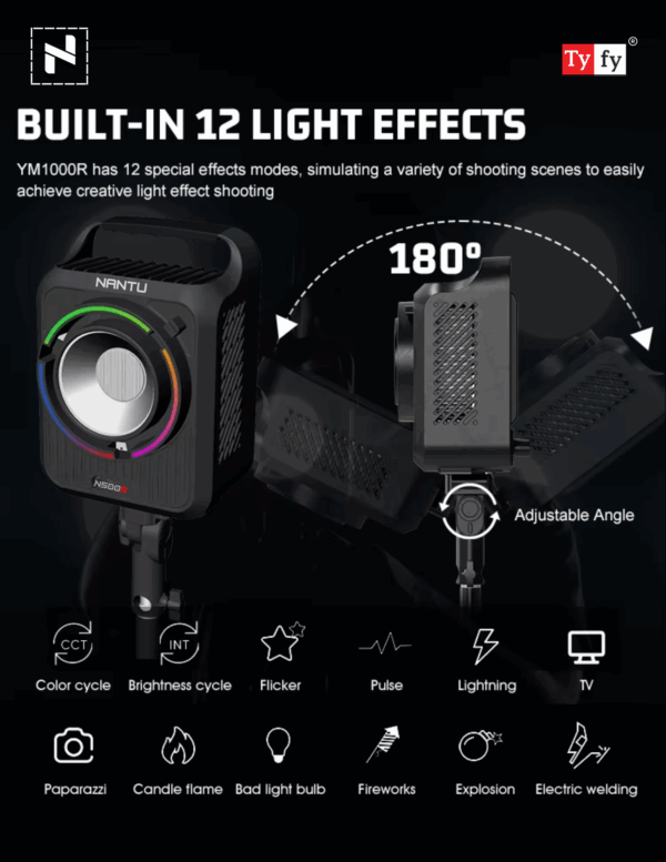 NANTU PRO N500-RGB COB LIGHT - Image 4